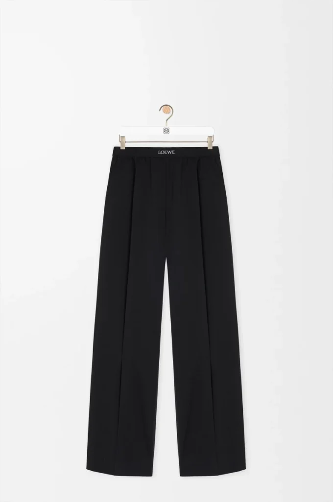Pantalones de lana Negro Pantalones de lana Negro