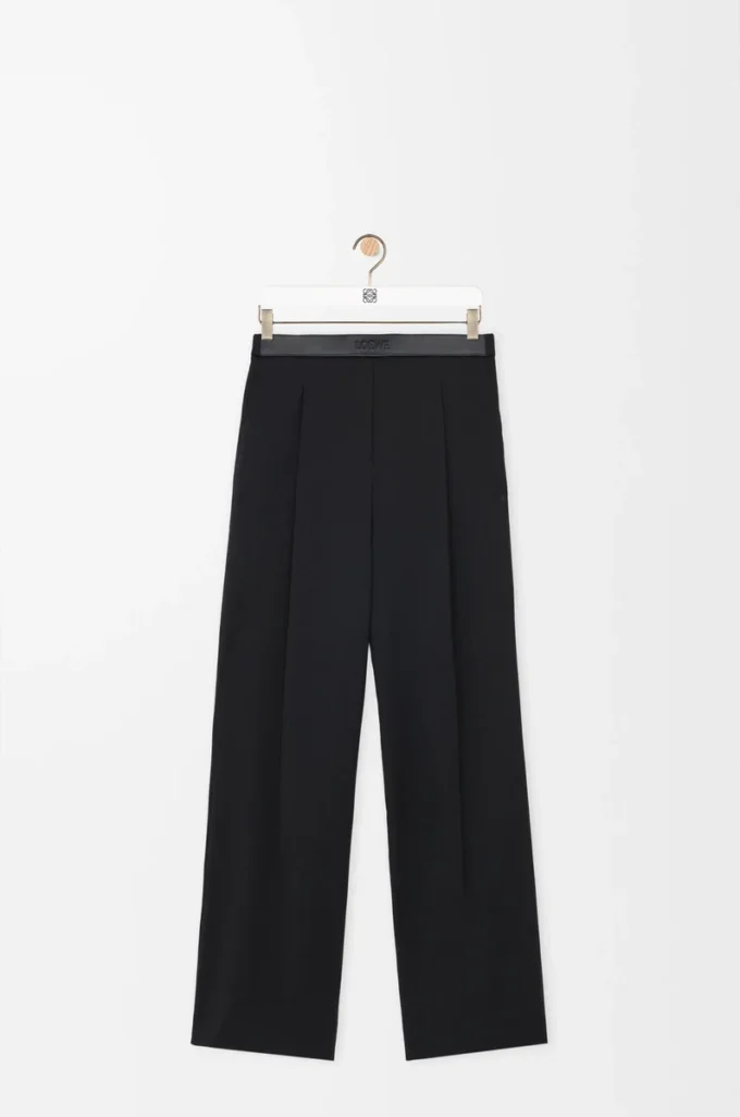 Pantalones de lana Negro Pantalones de lana Negro