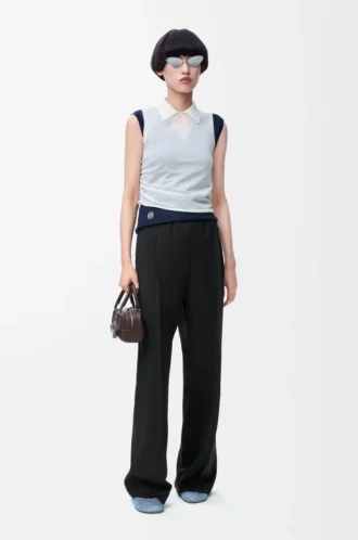 Pantalones de lana Negro