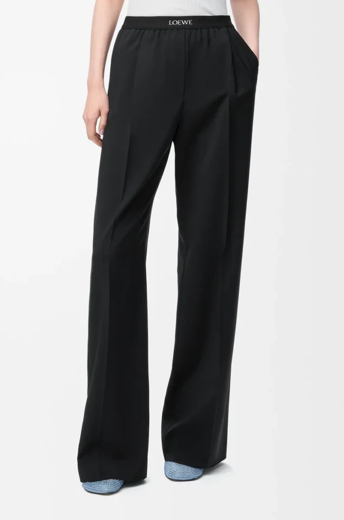 Pantalones de lana Negro Pantalones de lana Negro