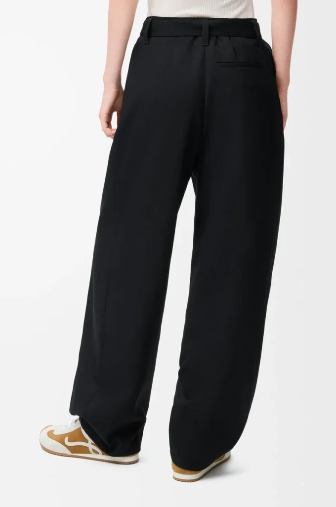 Pantalones de lana Negro Pantalones de lana Negro