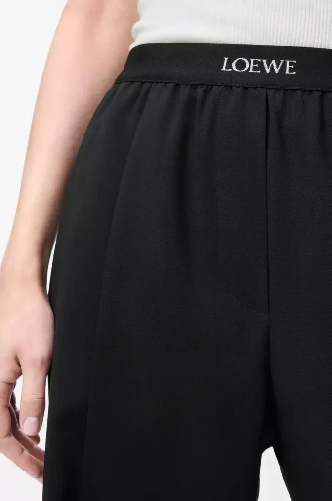Pantalones de lana Negro Pantalones de lana Negro