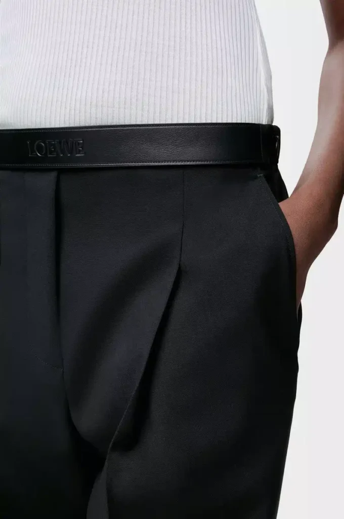 Pantalones de lana Negro Pantalones de lana Negro