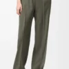 Pantalones de lana verde caqui Pantalones de lana verde caqui