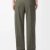 Pantalones de lana verde caqui Pantalones de lana verde caqui