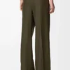Pantalones de lana verde caqui Pantalones de lana verde caqui