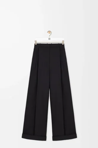 Pantalones de lana y seda Negro Pantalones de lana y seda Negro