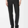 Pantalones de lana y seda Negro