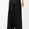 Pantalones de lana y seda Negro