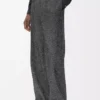 Pantalones de mezcla de lana gris jaspeado