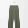 Pantalones de mezcla de viscosa en verde caqui Pantalones de mezcla de viscosa en verde caqui
