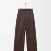 Pantalones de piel de cordero napa marrón chocolate Pantalones de piel de cordero napa marrón chocolate