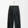 Pantalones de piel de cordero napa negra