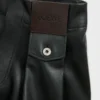 Pantalones de piel de cordero napa negra