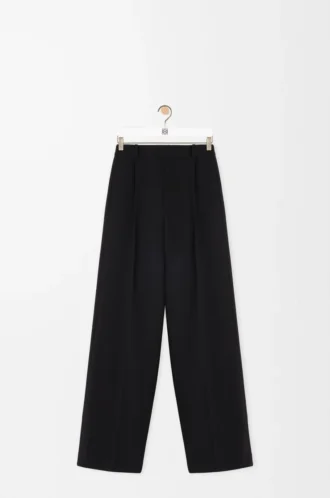 Pantalones de pierna ancha de lana Negro Pantalones de pierna ancha de lana Negro
