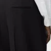 Pantalones de pierna ancha de lana Negro