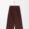 Pantalones de pijama de seda Burdeos Pantalones de pijama de seda Burdeos