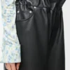 Pantalones flamenco de piel de cordero napa Negro