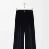Pantalones híbridos de algodón y lana Azul marino oscuro/Marino