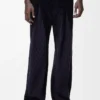 Pantalones híbridos de algodón y lana Azul marino oscuro/Marino