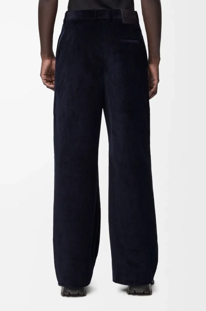 Pantalones híbridos de algodón y lana Azul marino oscuro/Marino