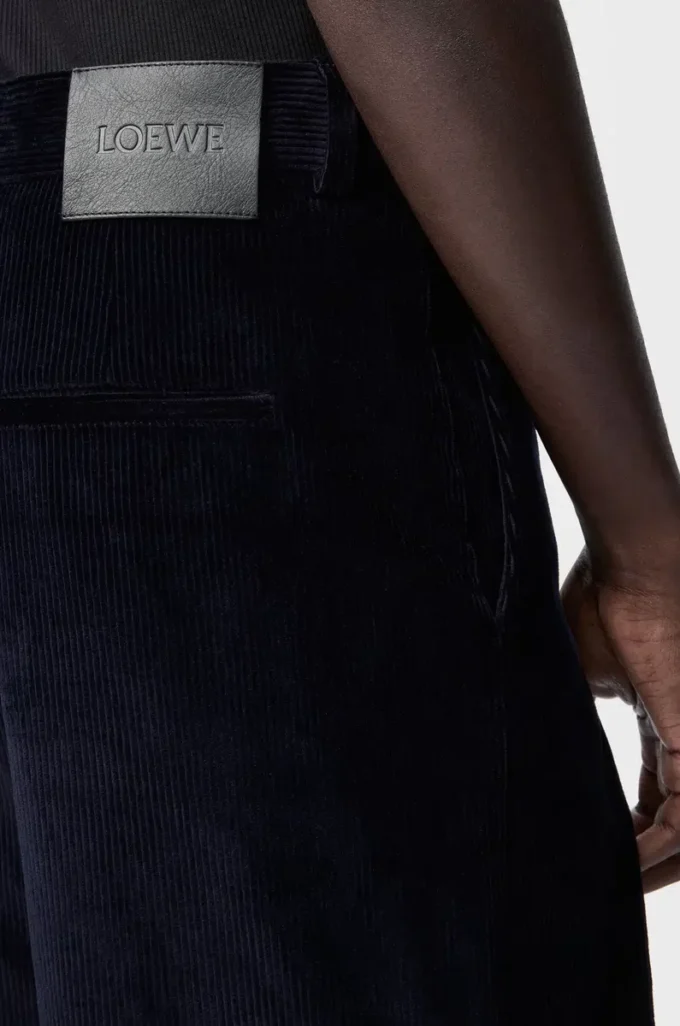 Pantalones híbridos de algodón y lana Azul marino oscuro/Marino