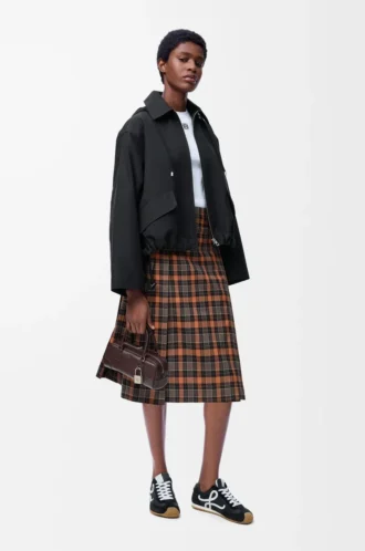 Parka con capucha de algodón Negro
