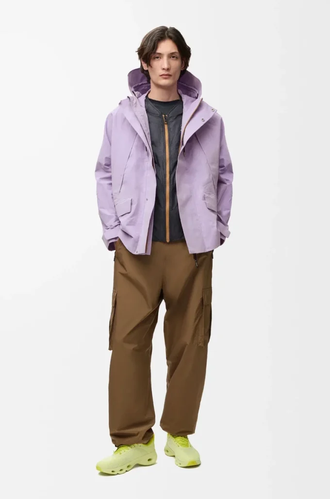 Parka corta de algodón técnico Lila