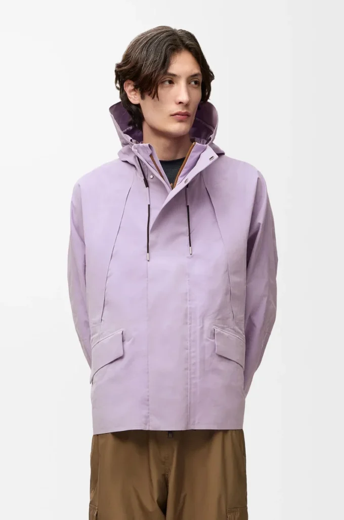 Parka corta de algodón técnico Lila