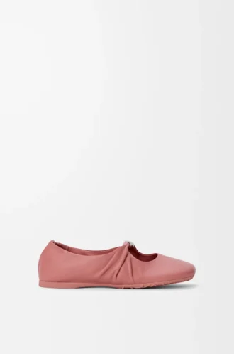 Pebble Bailarina suave de piel de cordero napa Blush
