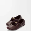 Pebble Bailarina suave de piel de cordero napa Burdeos Pebble Bailarina suave de piel de cordero napa Burdeos