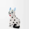 Peluche de gato en terciopelo de algodón Blanco suave Peluche de gato en terciopelo de algodón Blanco suave