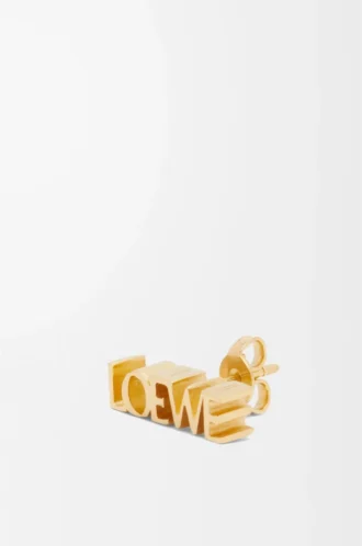 Pendiente individual LOEWE Graphic en plata de ley Oro