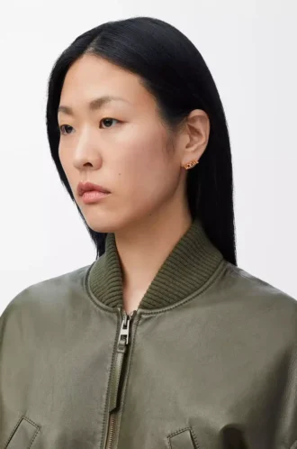 Pendiente individual LOEWE Graphic en plata de ley Oro