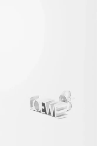 Pendiente individual LOEWE Graphic en plata de ley Plata