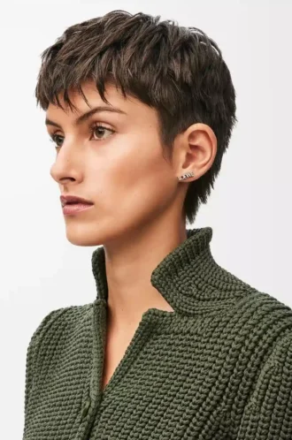 Pendiente individual LOEWE Graphic en plata de ley Plata
