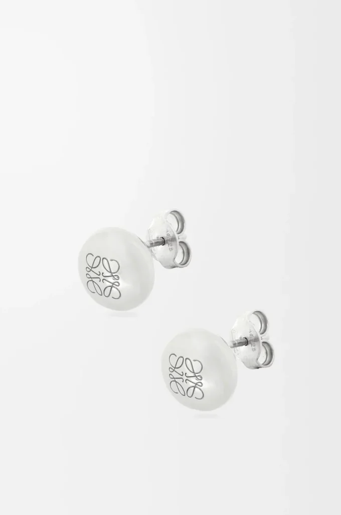 Pendientes Anagram Pebble en plata de ley Plata Pendientes Anagram Pebble en plata de ley Plata