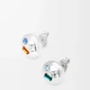 Pendientes Anagram Pebble en plata de ley y cristales Plata/Verde Pendientes Anagram Pebble en plata de ley y cristales Plata/Verde