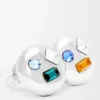 Pendientes Anagram Pebble en plata de ley y cristales Plata/Verde Pendientes Anagram Pebble en plata de ley y cristales Plata/Verde