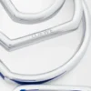 Pendientes de aro apilados en plata de ley y esmalte Plata/Azul Pendientes de aro apilados en plata de ley y esmalte Plata/Azul