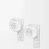 Pendientes de botón Pebble en plata de ley y cristales Plata/Blanco Pendientes de botón Pebble en plata de ley y cristales Plata/Blanco