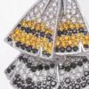Pendientes de plumas en plata de ley y cristales Plata/Naranja Pendientes de plumas en plata de ley y cristales Plata/Naranja
