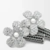 Pendientes Flor en plata de ley y cristales Plata/Transparente Pendientes Flor en plata de ley y cristales Plata/Transparente