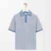 Polo de algodón azul claro