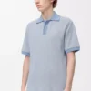 Polo de algodón azul claro