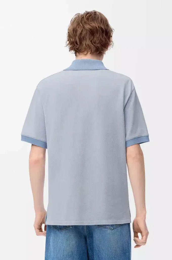Polo de algodón azul claro