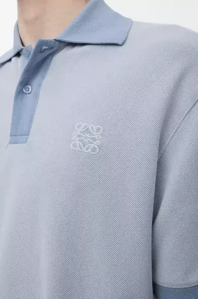 Polo de algodón azul claro