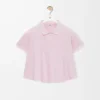 Polo trapecio de algodón rosa claro Polo trapecio de algodón rosa claro