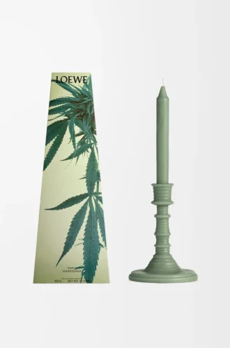 Portavelas de cera con aroma a marihuana Verde oscuro