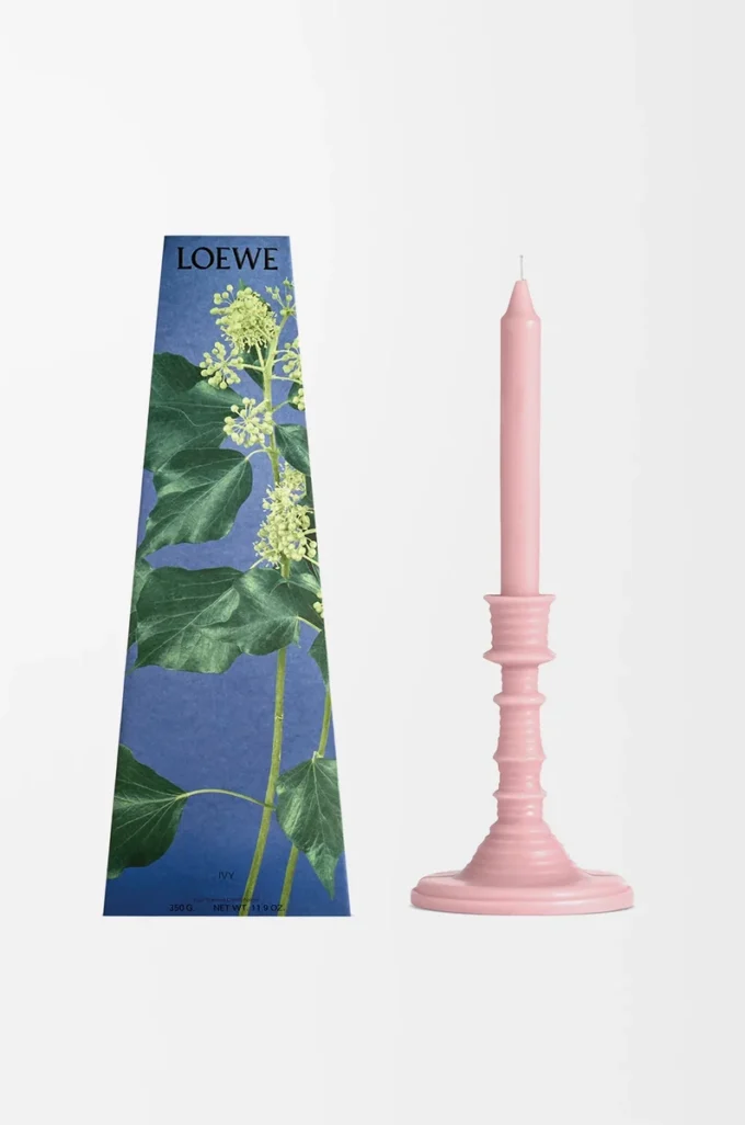 Portavelas de cera Ivy Rosa claro Portavelas de cera Ivy Rosa claro